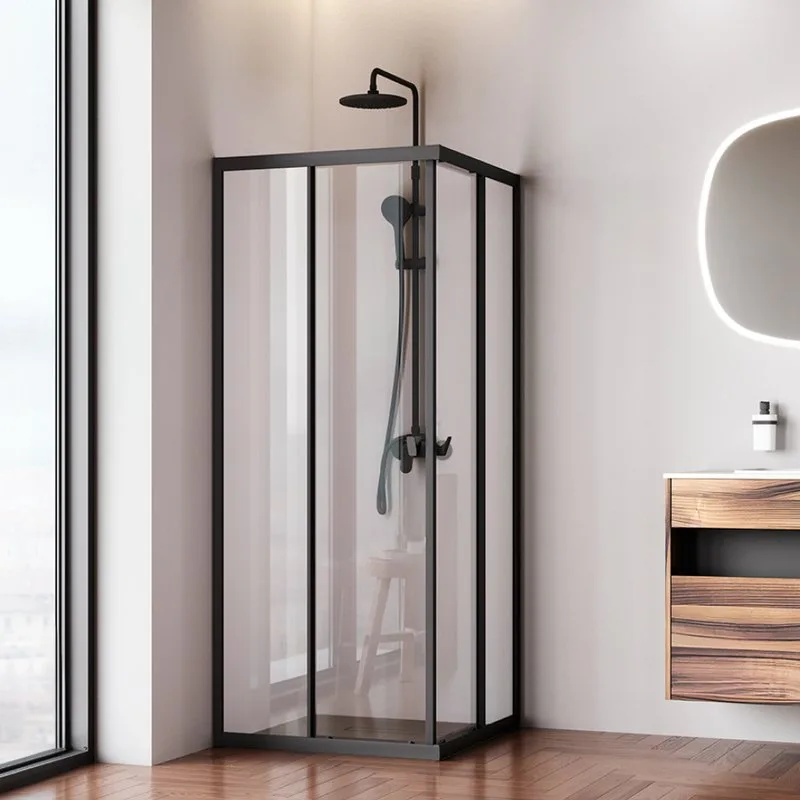 Душевой уголок AM.PM Sunny W87G-403-8080-BT 80x80 см, черный матовый Sancos — официальный сайт
