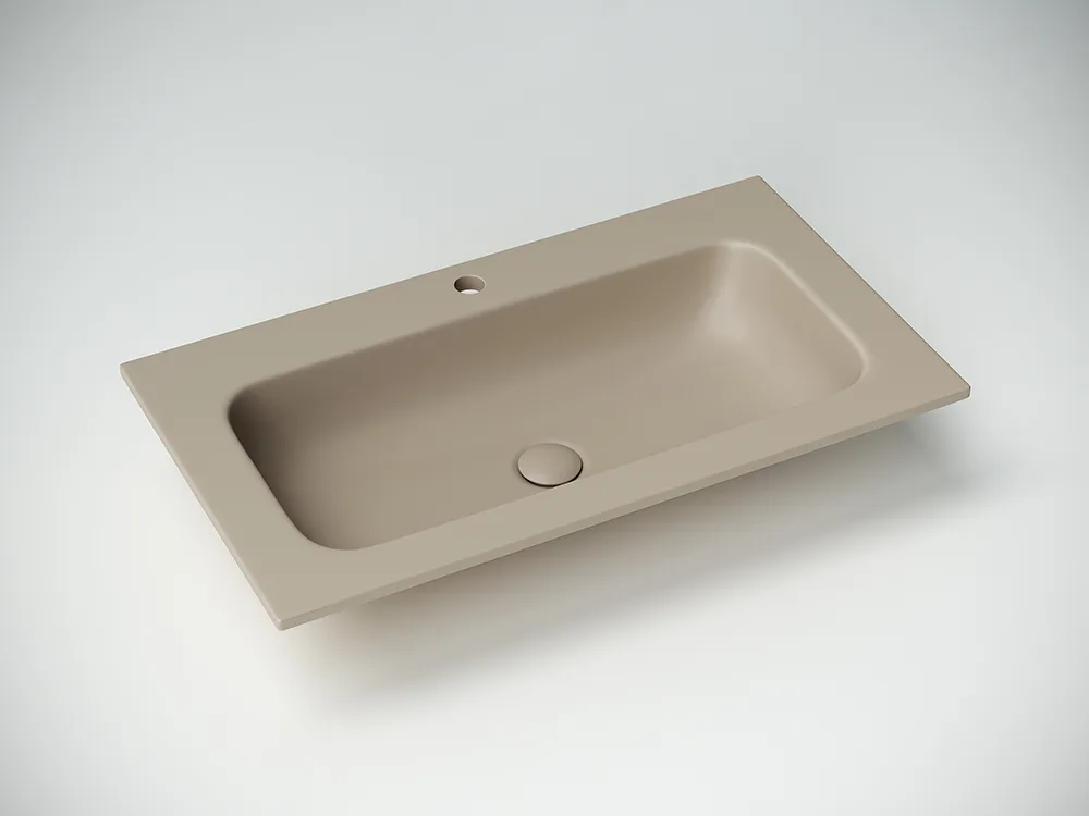 Мебельная раковина Ceramicanova Grace прямоугольная капучино матовый 81 см CN7012MC Sancos — официальный сайт