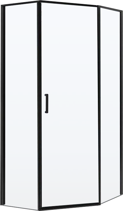 Душевой уголок BelBagno Uno 195 P 1 100 C Nero профиль черный, стекло прозрачное Sancos — официальный сайт