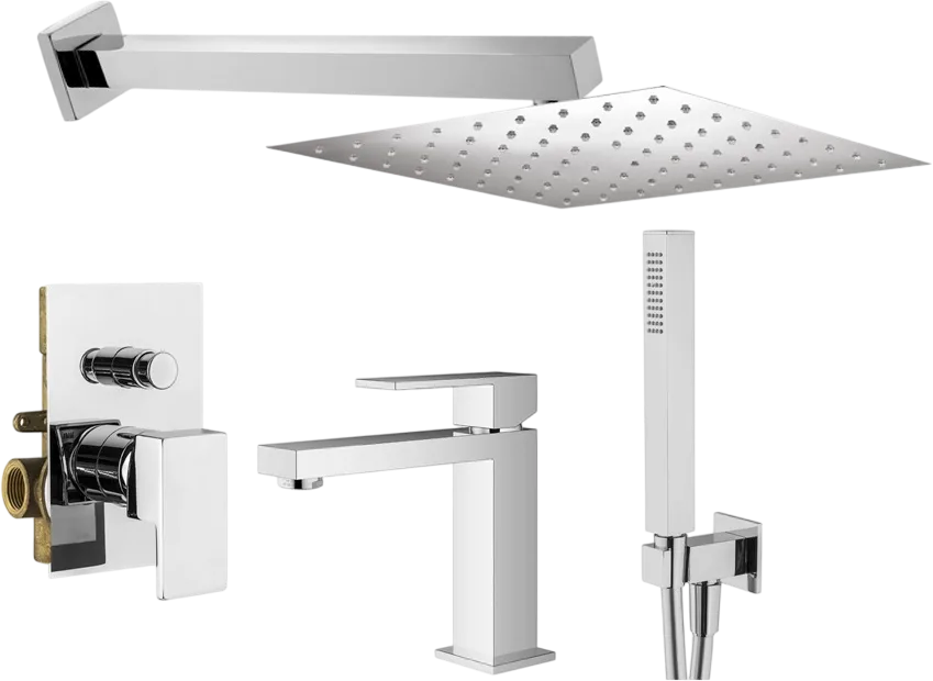Комплект для ванной Plumberia Selection Tag KITTG15CR53 С ВНУТРЕННЕЙ ЧАСТЬЮ, хром Sancos — официальный сайт