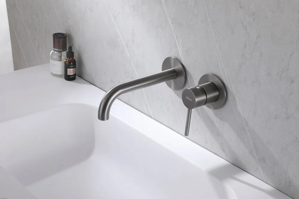 Смеситель для раковины Abber Wasser Kreis AF8112NG, С ВНУТРЕННЕЙ ЧАСТЬЮ, никель Sancos — официальный сайт