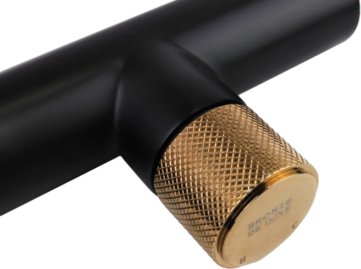 Смеситель для раковины Bronze de Luxe Avantgarde 2021MH С ВНУТРЕННЕЙ ЧАСТЬЮ, черный, розовое золото Sancos — официальный сайт