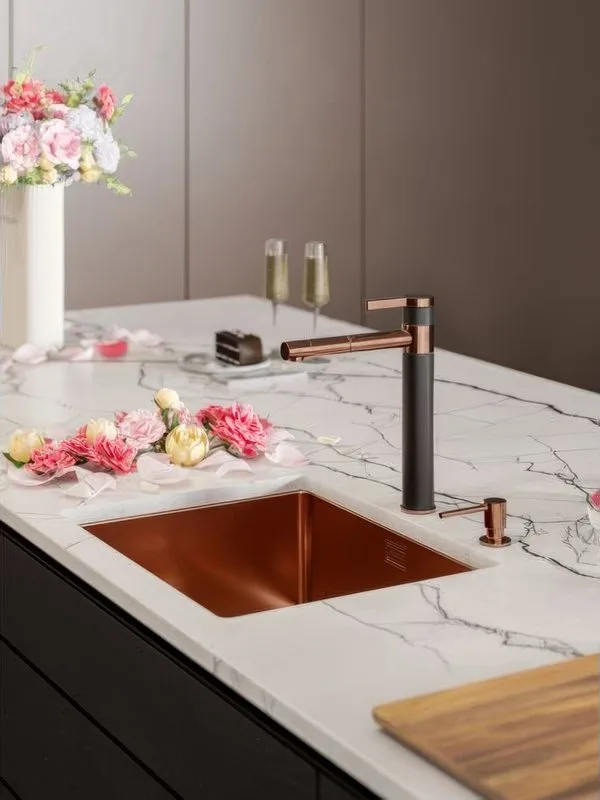 Дозатор для кухонной мойки Alveus Plum 1129082 медь Sancos — официальный сайт