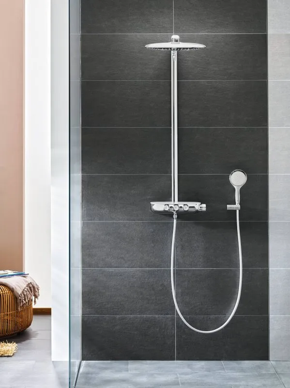 Душевая стойка Grohe Rainshower System SmartControl Duo 360 26250LS0, белая луна Sancos — официальный сайт
