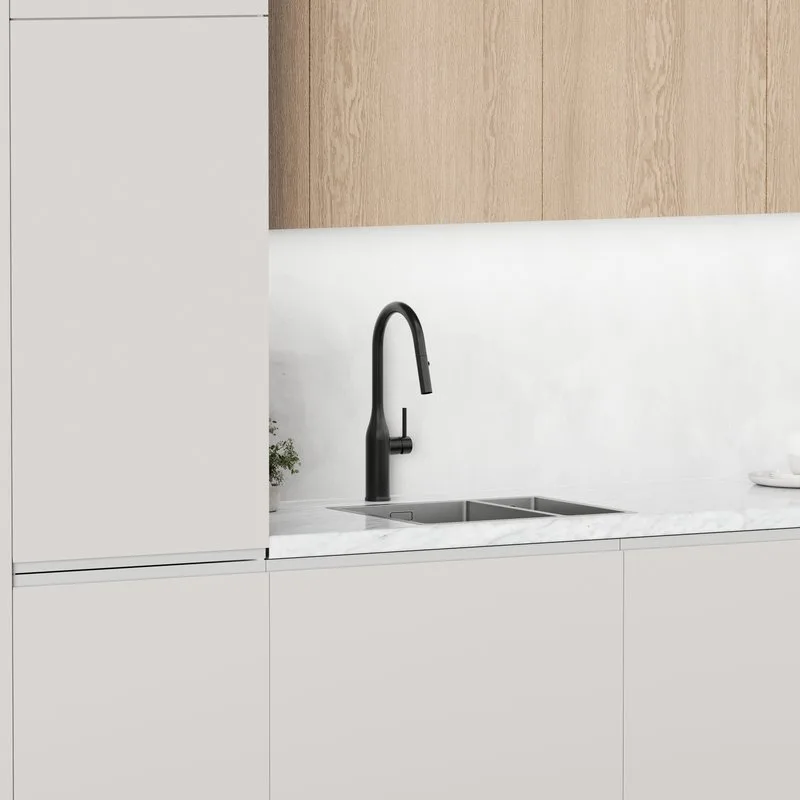 Смеситель для кухни Sancos Grand SC4002MB с вытяжным изливом, черный матовый Sancos — официальный сайт