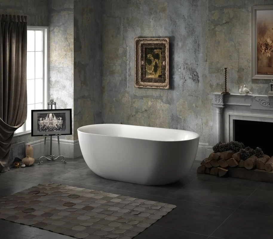 Акриловая ванна BelBagno BB27 150x80 см, отдельностоящая, белая, овальная Sancos — официальный сайт