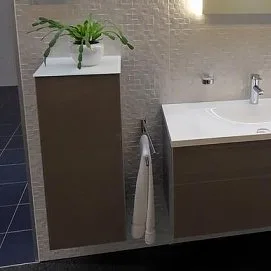 Шкаф Keuco Royal Reflex Royal reflex стекло трюфель L Sancos — Оригинал