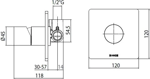 Встраиваемый смеситель Bossini OKI Z00008.030 хром Sancos — официальный сайт