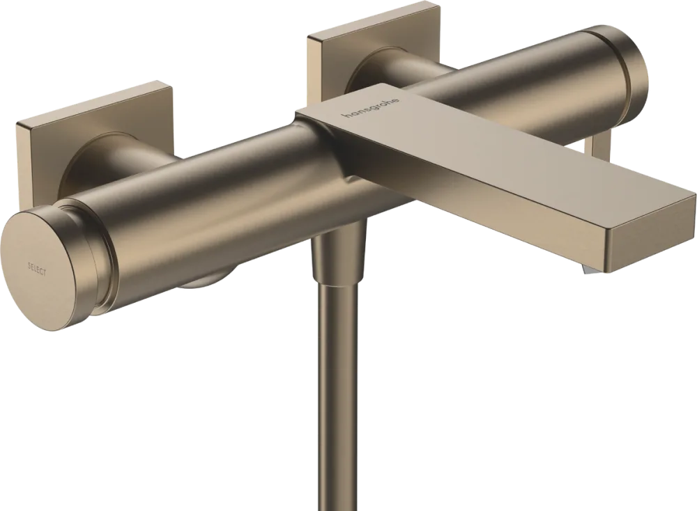 Смеситель для ванны с душем Hansgrohe Tecturis E 73420140, шлифованная бронза Sancos — официальный сайт