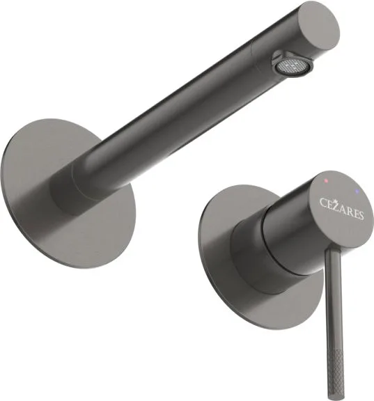 Смеситель для раковины Cezares Relax RELAX-BLI2-2-GM-W0 С ВНУТРЕННЕЙ ЧАСТЬЮ, оружейная сталь Sancos — официальный сайт