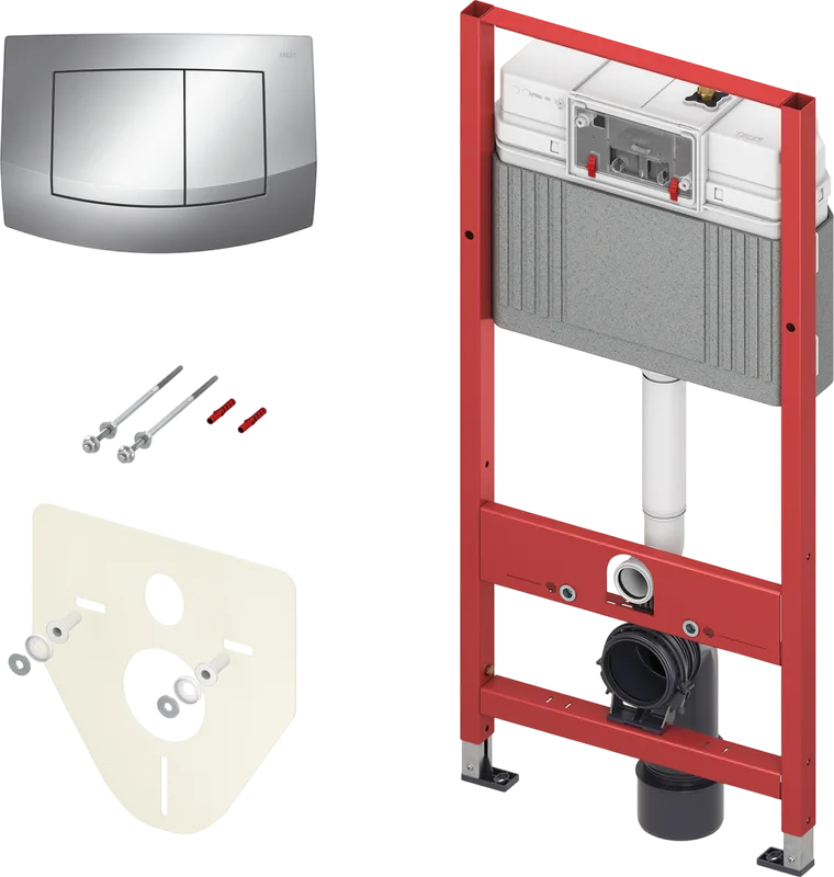 Система инсталляции для унитазов TECE Base TECEbase kit 9400405, 4 в 1 с кнопкой смыва Sancos — официальный сайт
