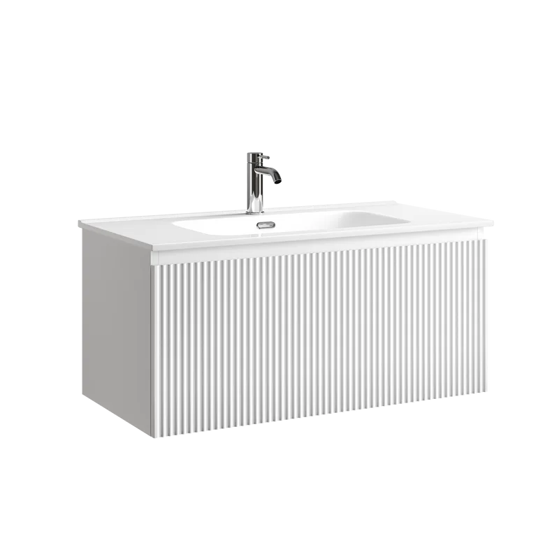Тумба под раковину Sancos Snob R 1.0 90 подвесная Bianco (белый), SNR1.090W Sancos — официальный сайт