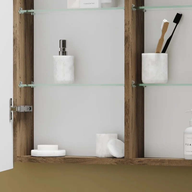 Зеркало-шкаф Sancos Mirror 100 с подсветкой, дуб чарльстон Sancos — официальный сайт