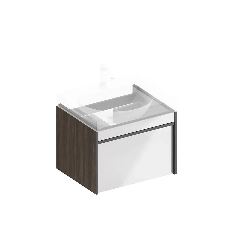 Тумба под раковину без столешницы KERAMA MARAZZI Modula 60 подвесная, арабика, глянцевая белая Sancos — официальный сайт