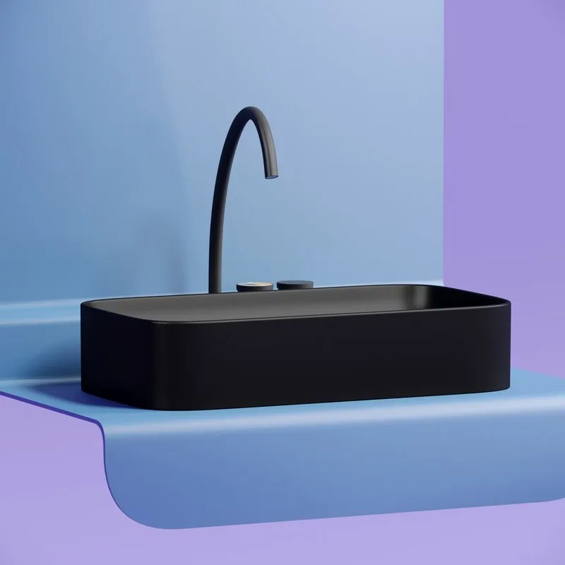 Накладная раковина Ceramicanova Element CN6054MB черная матовая Sancos — официальный сайт