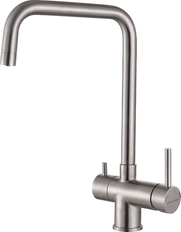 Смеситель для кухни Paulmark Wetter We213030-SS нержавеющая сталь Sancos — официальный сайт