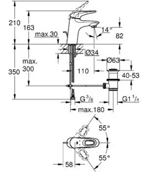 Комплект для ванной Grohe Eurostyle New 124416 Sancos — официальный сайт