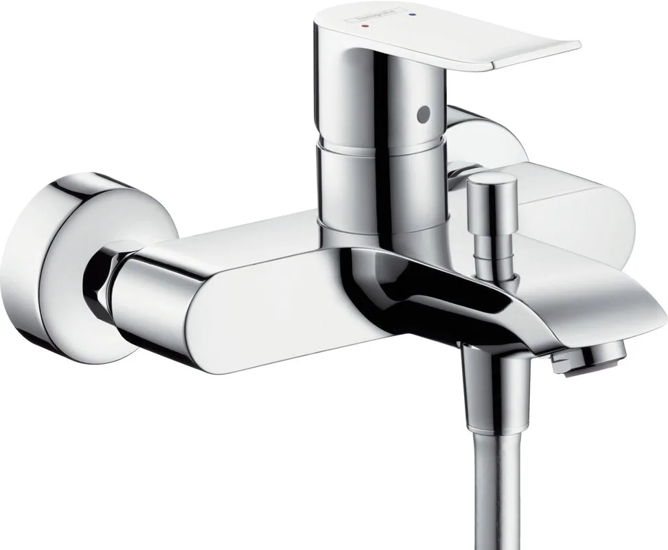 Смеситель для ванны с душем Hansgrohe Metris 31480000, + Душевой гарнитур Hansgrohe Crometta 100 Mul Sancos — официальный сайт