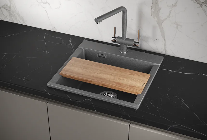 Мойка кухонная Granula Estetica 5201, графит Sancos — официальный сайт