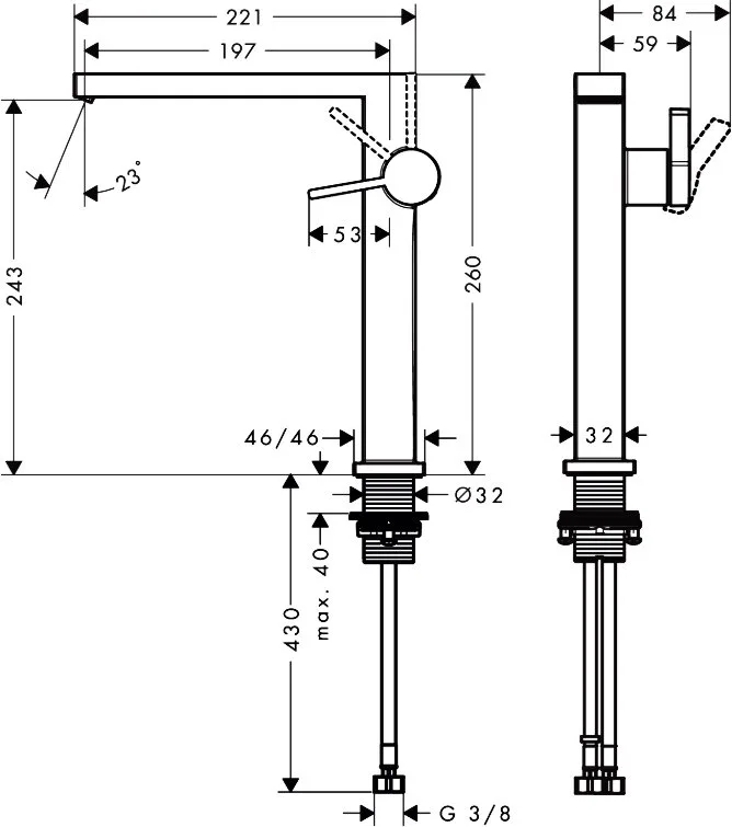 Смеситель для раковины Hansgrohe Tecturis E 240 Fine 73070140 шлифованная бронза Sancos — официальный сайт