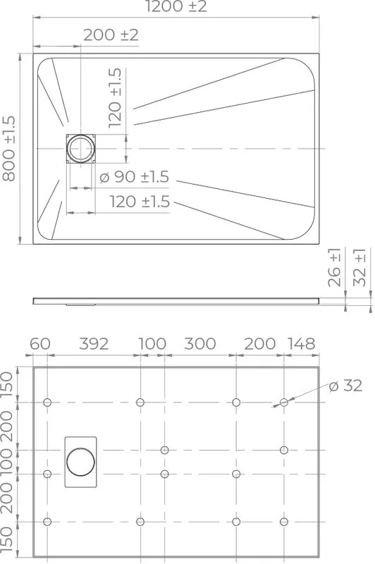 Поддон для душа RGW TSS W 120x80 Sancos — официальный сайт