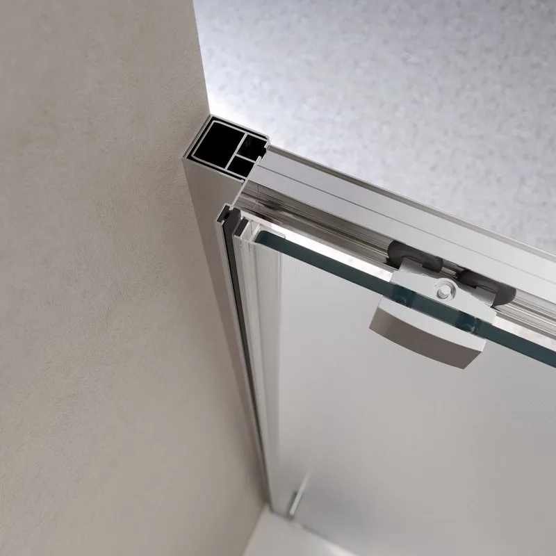 Душевая дверь в нишу BelBagno Luce BF-1-120-P-Cr профиль хром, стекло рифленое Sancos — официальный сайт