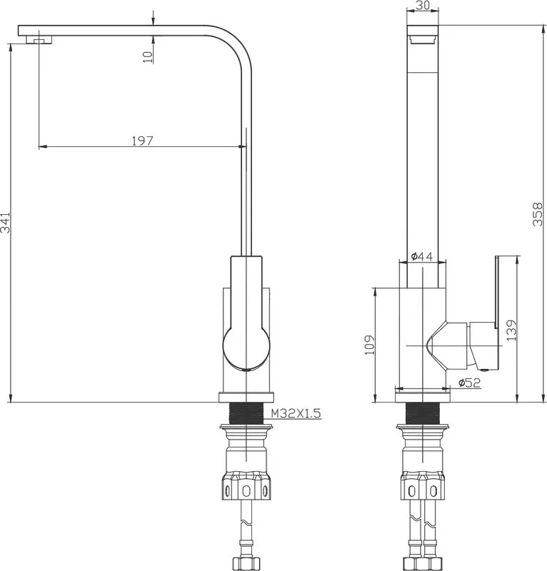 Смеситель для кухни Wonzon & Woghand WW-AE4550-MW матовый белый Sancos — официальный сайт