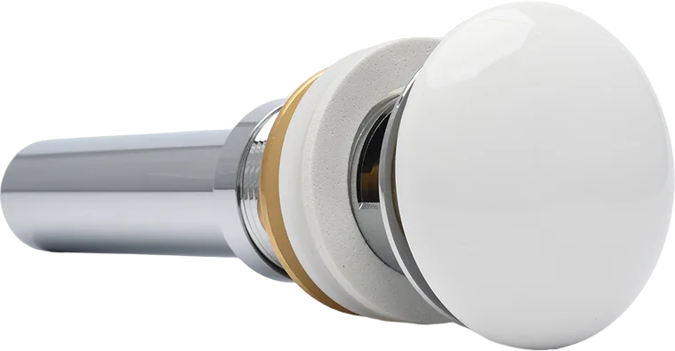 Донный клапан для раковины AQUAme AQM7002-1W с переливом, белый Sancos — официальный сайт