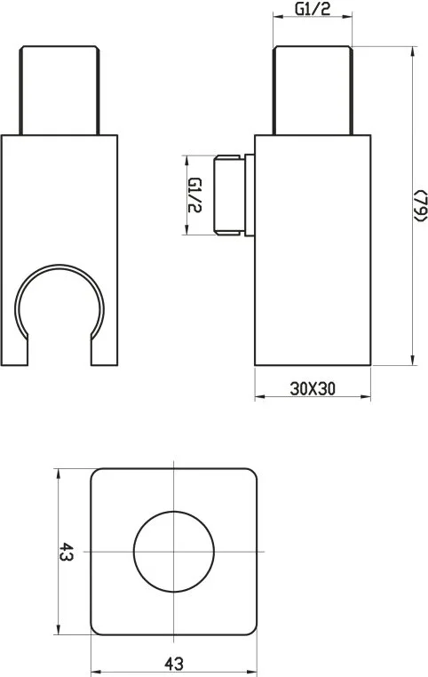 Шланговое подключение BelBagno Nova BB-DHLA-IN, держатель для душа Sancos — официальный сайт