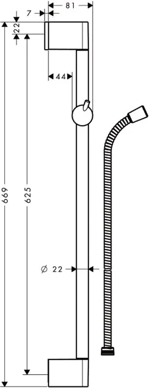 Душевая штанга Hansgrohe Crometta 85 Unica 27615000 Sancos — официальный сайт