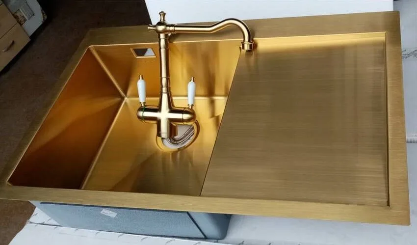 Смеситель для кухни Seaman Visconti SSL-7517-LG light gold Sancos — официальный сайт