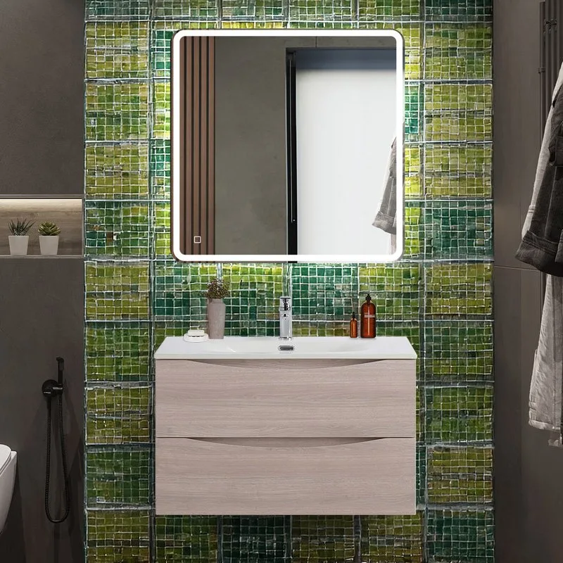 Тумба под раковину без столешницы BelBagno Marino-cer-n 80 подвесная, rovere grigio Sancos — официальный сайт