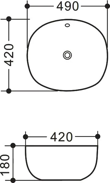 Накладная раковина Art&Max AM5306-W Sancos — официальный сайт