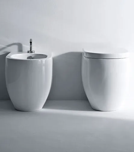 Биде напольное Kerasan Flo 312101 укороченное Sancos — официальный сайт