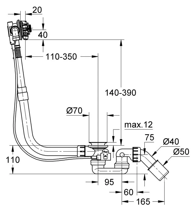 Слив-перелив Grohe Talento fill 28991000, с крышкой Sancos — официальный сайт