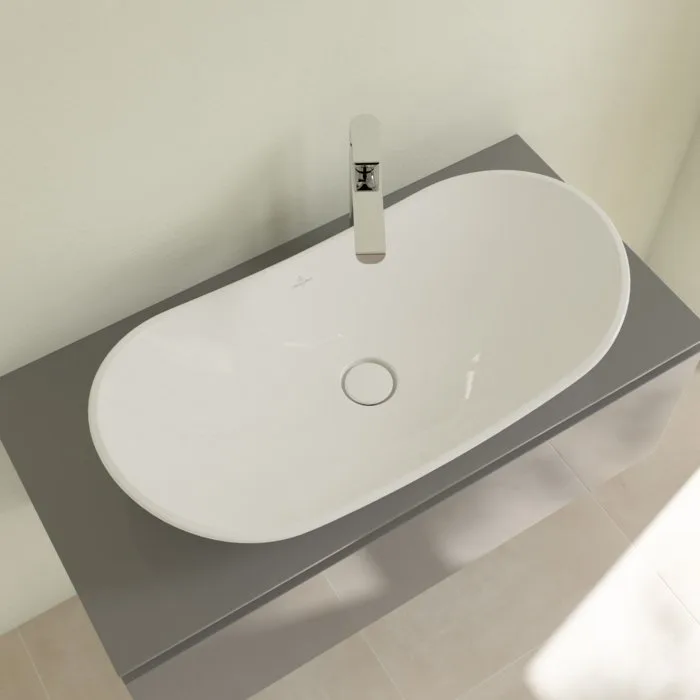 Накладная раковина Villeroy & Boch My Nature 4110 80R1 alpin CeramicPlus Sancos — официальный сайт