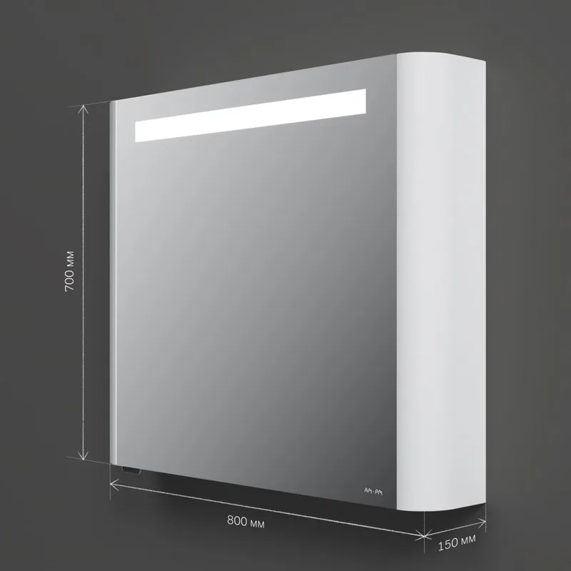 Зеркало-шкаф AM.PM Sensation 80 L с подсветкой, белый глянец Sancos — официальный сайт