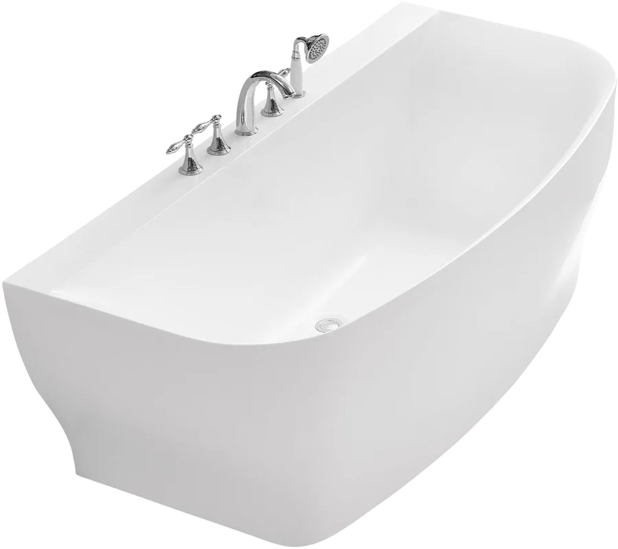 Акриловая ванна BelBagno BB74-1650-W0 165x80 см, пристенная, белая, на ножках, с донным клапаном Sancos — официальный сайт