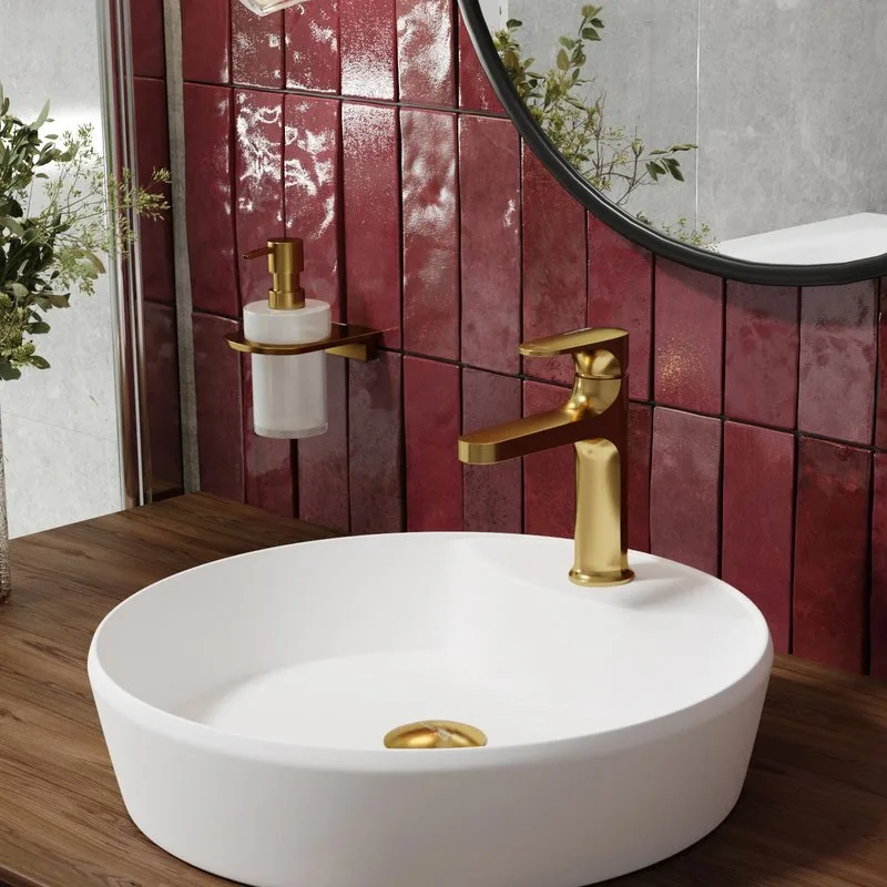 Смеситель для раковины Wasserkraft Havel 3603 матовое золото PVD Sancos — официальный сайт