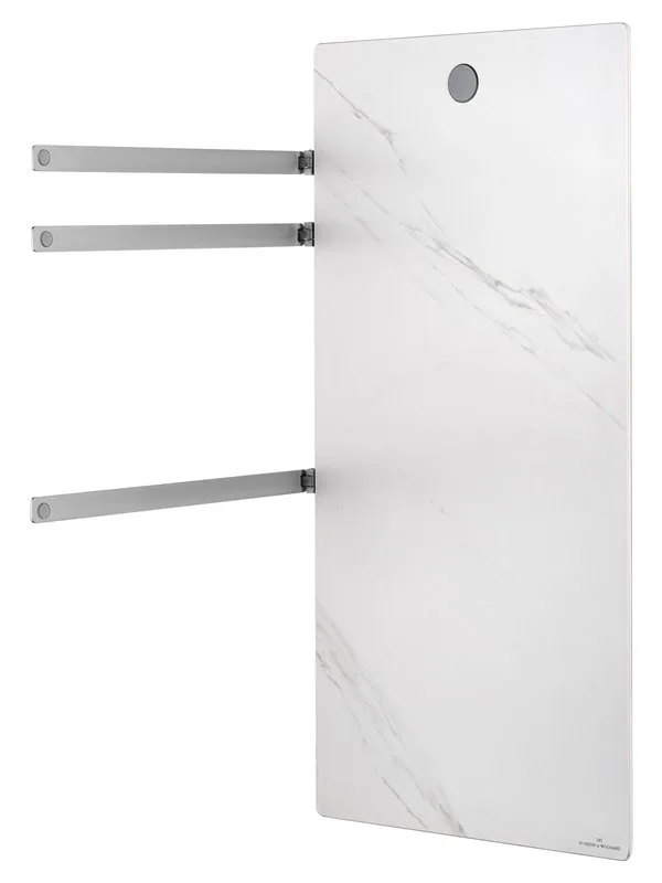 Полотенцесушитель электрический Wonzon & Woghand WW-A503-BR белый мрамор, брашированный никель Sancos — официальный сайт
