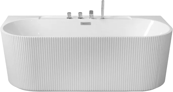 Акриловая ванна Esbano Aruba 170x80 см, пристенная, белая, со смесителем, со сливом-переливом, с дон Sancos — официальный сайт