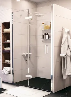 Душевая дверь в нишу Wasserkraft Aller White 10H05LW 120 см Sancos — официальный сайт