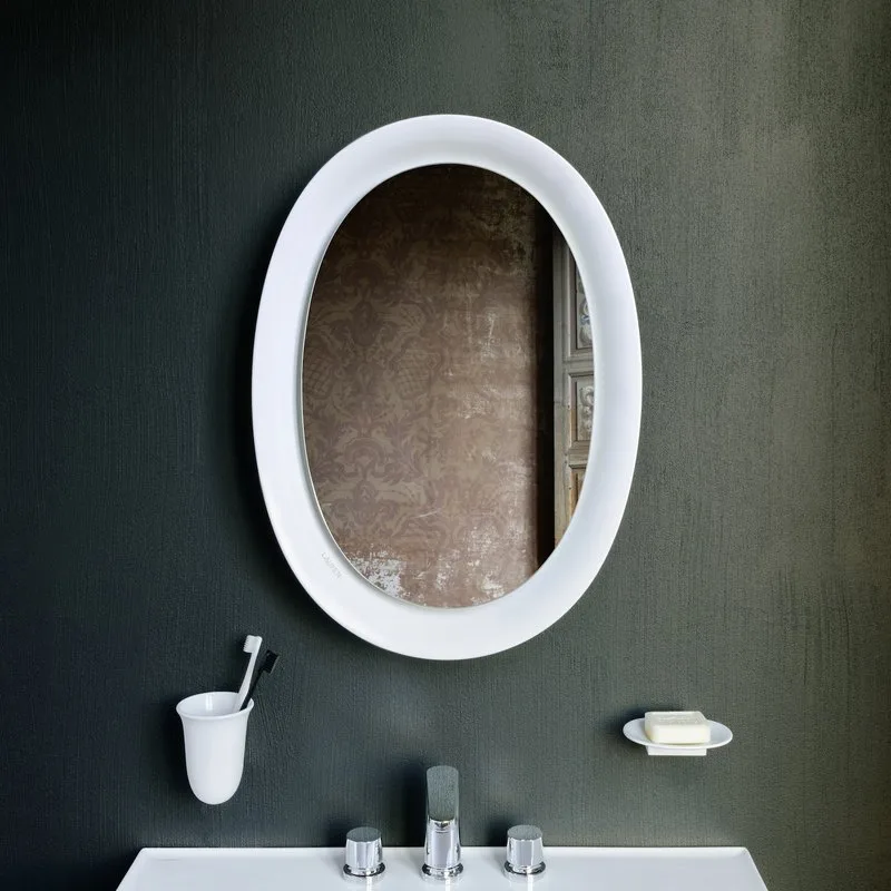 Зеркало Laufen The New Classic 50 белое, с подсветкой Sancos — официальный сайт