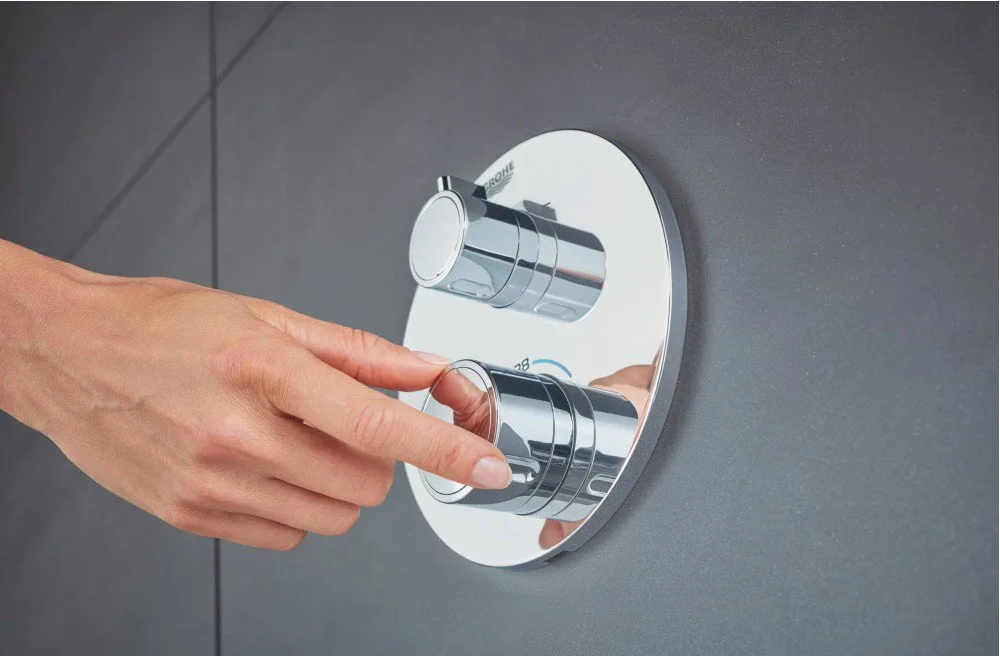 Термостатический смеситель встраиваемый Grohe Grohtherm 24077000 для ванны с душем Sancos — официальный сайт