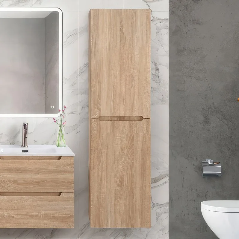 Шкаф-пенал для ванной BelBagno Etna 40 R rovere bianco Sancos — официальный сайт