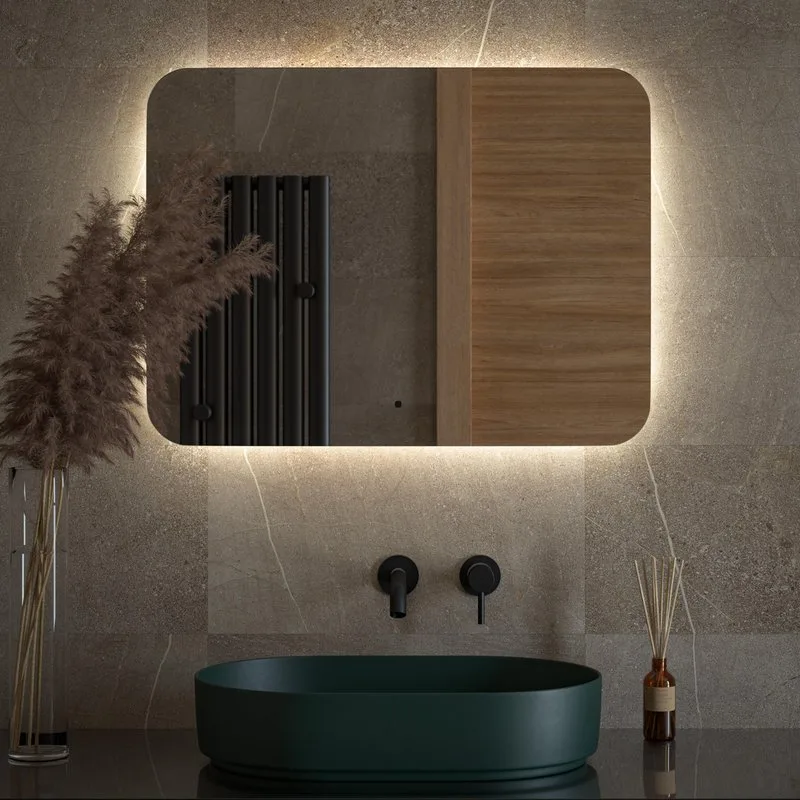Зеркало Defesto Opti DF 2807RH 80х60 с LED-подсветкой, 4500К, инфракрасный выключатель
