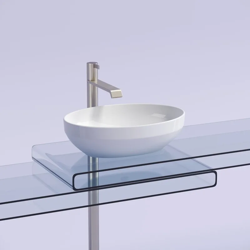Накладная раковина Ceramicanova Element CN6056 белая глянцевая Sancos — официальный сайт