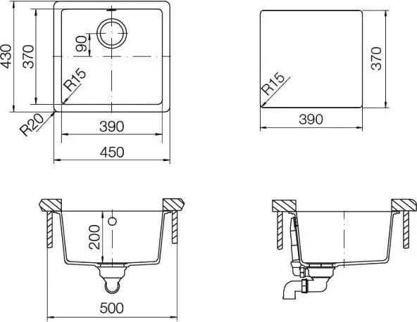 Мойка кухонная Schock Soho 700404U 50 (N-100S) Cristadur бронза Sancos — официальный сайт