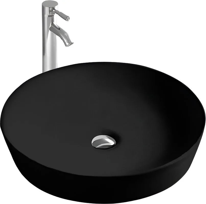 Накладная раковина AQUATEK Европа AQ5558-MB матовая черная Sancos — официальный сайт