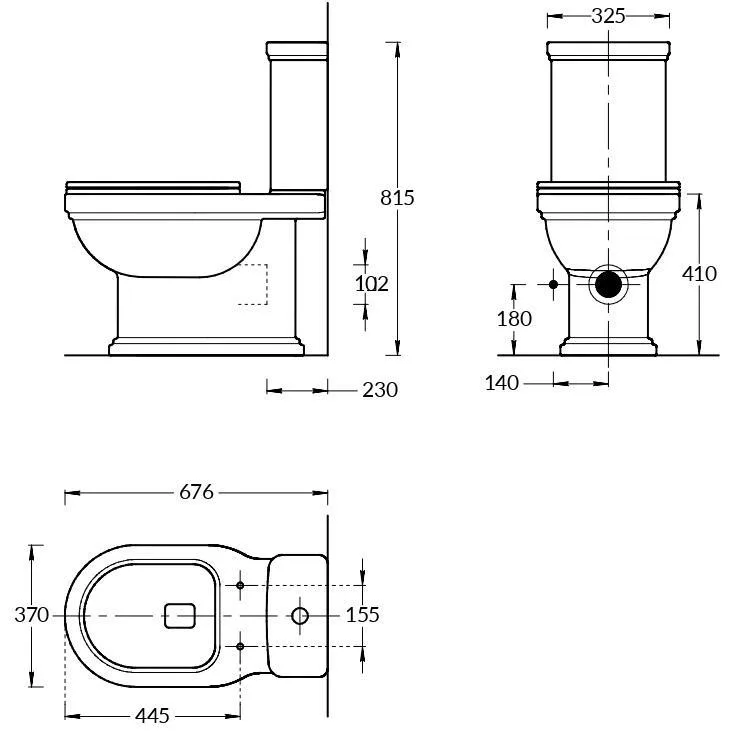 Чаша для унитаза-компакта Kerama Marazzi Pompei PO.wc.01 Sancos — официальный сайт